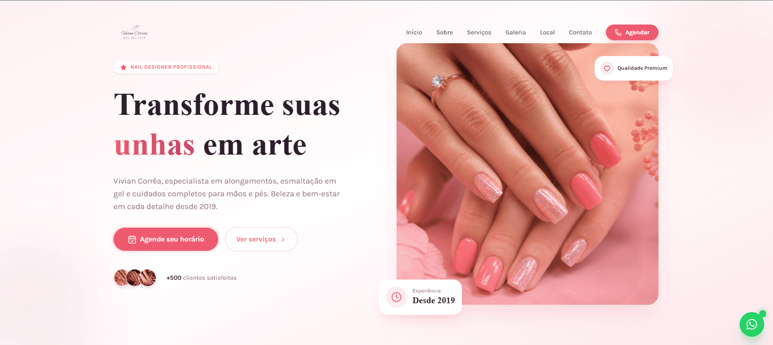 Prévia do projeto Vivian Corrêa Nail Designer