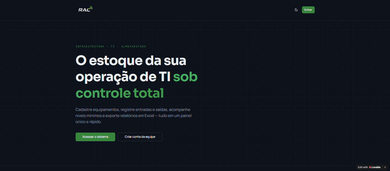 Prévia do projeto RAC - Gestão de estoque cruz